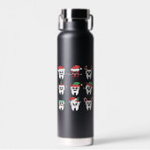 Grappige Tandheelkundige Kersttanden Schattigee Xm Waterfles (Voorkant)