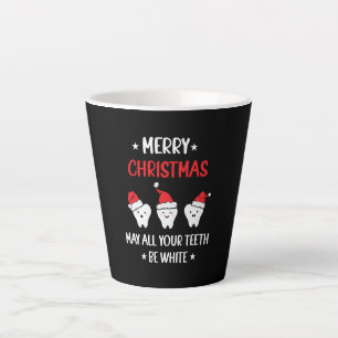 Grappige tandheelkundige kersttanden - Vrolijk ker Latte Mok