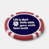 Grappige tandheelkundige quote poker chips (Enkel)