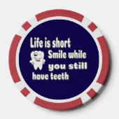 Grappige tandheelkundige quote poker chips (Achterkant)