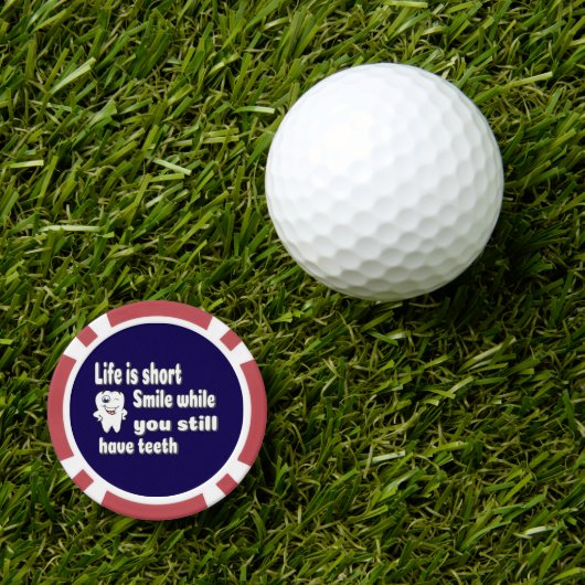 Grappige tandheelkundige quote poker chips (Golfbal Marker)