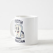 Grappige Tandtechnicus Mok Retro Dental Lab Cadeau (Voorkant links)
