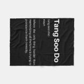 Grappige Tang Soo Do Definitie Martial Arts Karate Fleece Deken (Voorkant (Horizontaal))