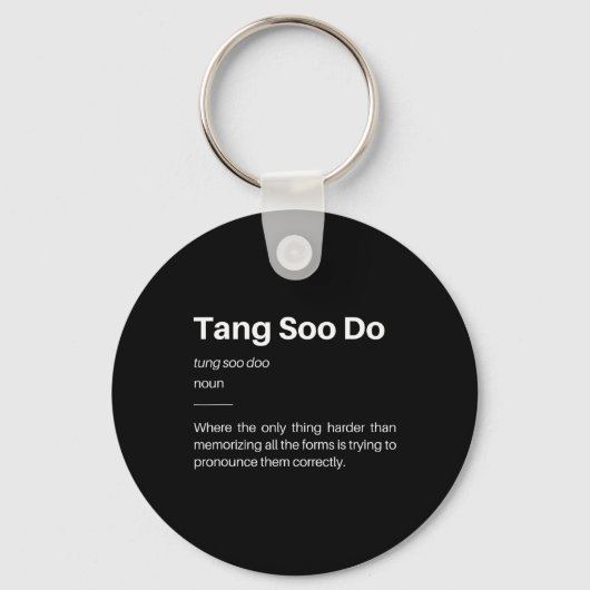 Grappige Tang Soo Do Definitie Martial Arts Karate Sleutelhanger (Voorkant)