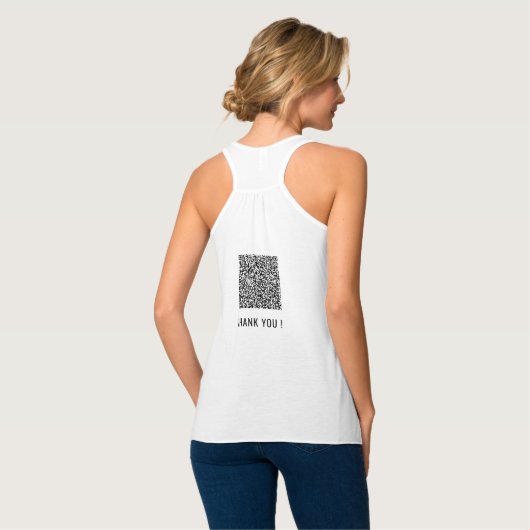 Grappige Tanktop met uw QR Code Scan Info (Volledige Achterkant)
