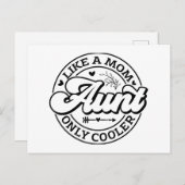 Grappige tante als een moeder alleen koeler briefkaart (Voorkant / Achterkant)