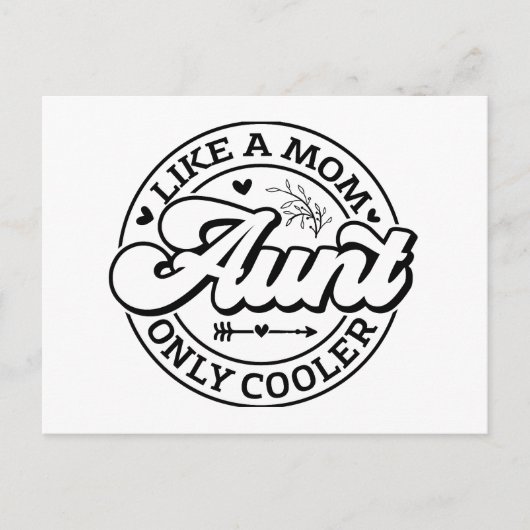 Grappige tante als een moeder alleen koeler briefkaart (Voorkant)