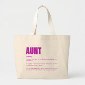 Grappige tante definitie grote tote bag (Voorkant)