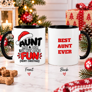 Grappige tante kerst leuk familie vakantie cadeau mok