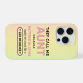 Grappige tante omdat slechte invloed klinkt erger iPhone hoesje (Achterkant horizontaal)