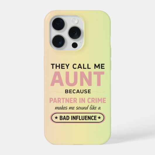 Grappige tante omdat slechte invloed klinkt erger iPhone hoesje (Achterkant)