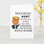 Grappige tante verjaardag beste cadeau kaart (Gele Bloem)