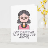 Grappige tante verjaardagskaarten kaart (Gele Bloem)