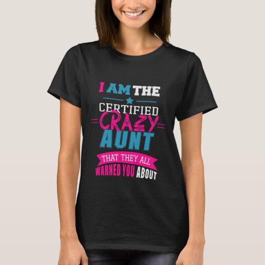 grappige tante word art t-shirt (Voorkant)