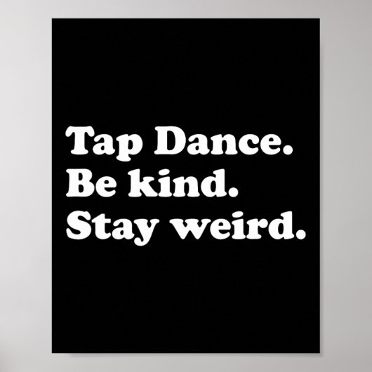 Grappige tapdans of tapdanser tapdansen poster (Voorkant)