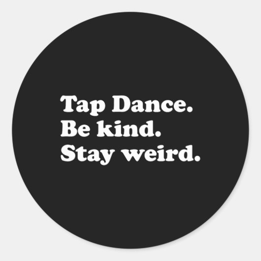Grappige tapdans of tapdanser tapdansen ronde sticker (Voorkant)