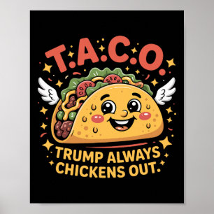 Grappige Tarieven Meme Sarcastische Taco Trump Alt Poster