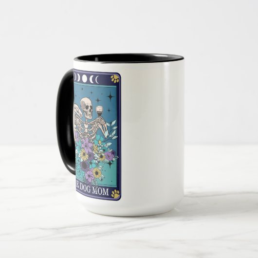 Grappige Tarot De Hond Mama Kaart Skelet Mok (Voorkant links)