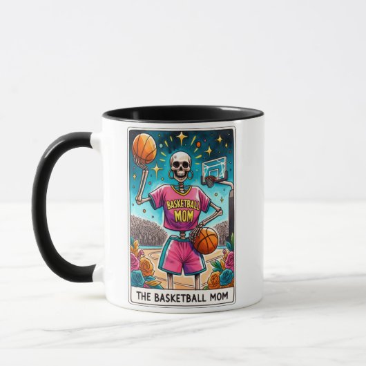Grappige Tarot Kaart/Basketbal Moeder Mok (Links)