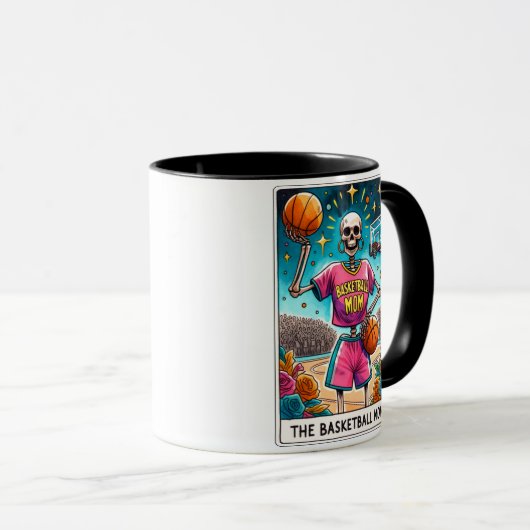 Grappige Tarot Kaart/Basketbal Moeder Mok (Voorkant rechts)