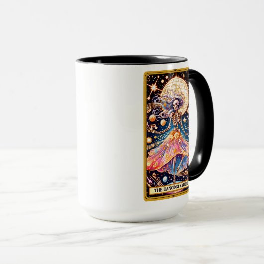 Grappige Tarot Kaart/De Dancing Queen Mok (Voorkant rechts)
