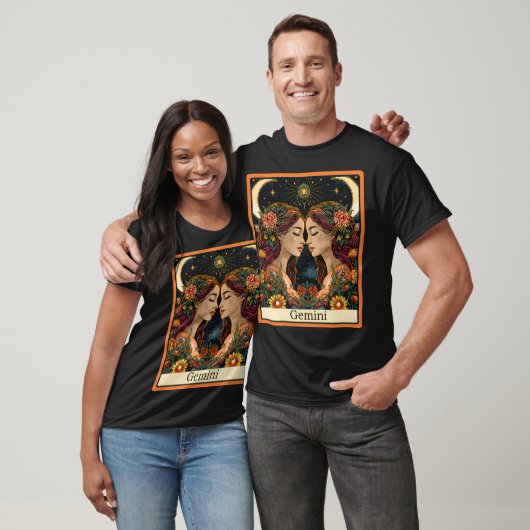 Grappige Tarot Kaart/Zodiac/Gemini T-shirt (Unisex)