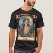 Grappige Tarot Kaart/Zodiac/Maagd T-shirt (Voorkant)