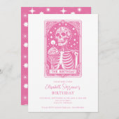 Grappige Tarot Roze Verjaardag Kaart (Voorkant / Achterkant)