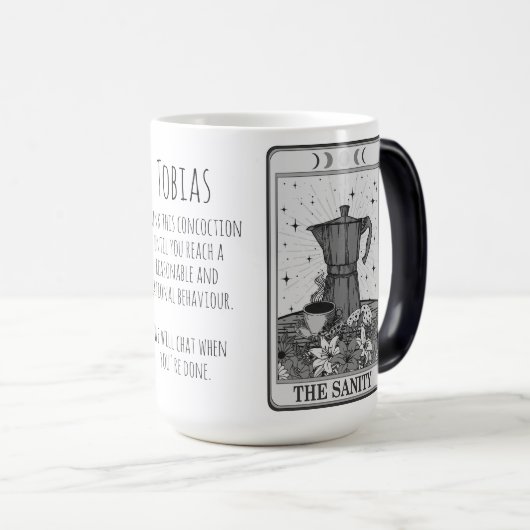 Grappige Tarot Sanity Kaart Magische Mok (Voorkant rechts)