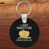 Grappige Tato Chips Kunst Voor Mannen Vrouwen Kind Sleutelhanger (Voorkant)