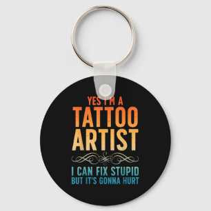 Grappige Tatoeage Kunstenaar Kunst Voor Mannen Vro Sleutelhanger
