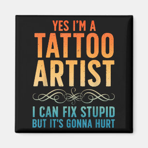 Grappige Tattoo Artiest Kunst Voor Mannen Vrouwen Magneet