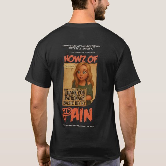 Grappige Tattoo Winkel Heren T-Shirt – Basic Becky (Achterkant)