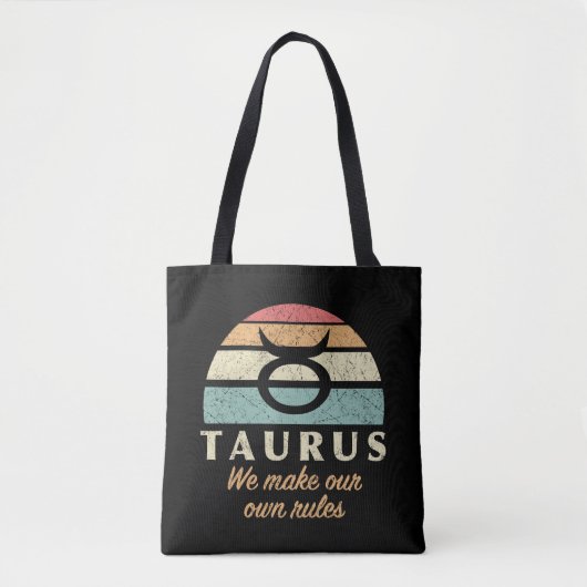 Grappige Taurus Zodiac regels Tote Bag (Voorkant)