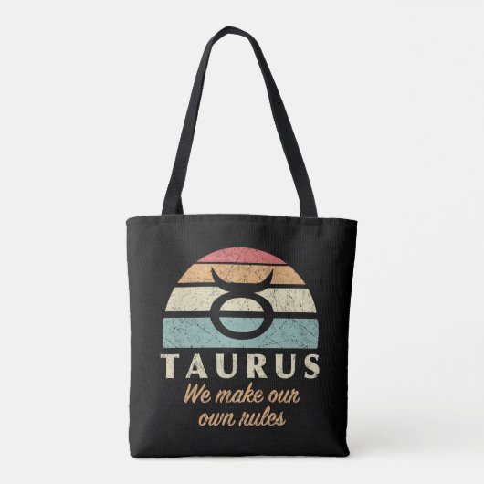 Grappige Taurus Zodiac regels Tote Bag (Achterkant)