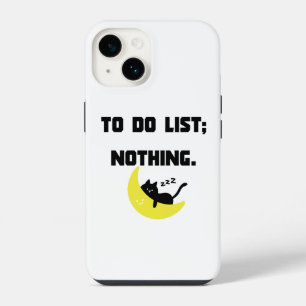 Grappige 'TE DOEN LIJST: NIKS.' Quote iPhone Hoes  14 Hoesje