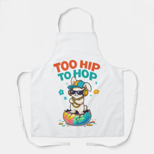 Grappige Te Hip om te Hop Konijn Illustratie Schort