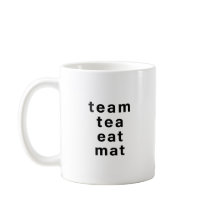 Grappige Team Thee Eet Mat Woordspeling Mok – Kant