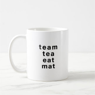 Grappige Team Thee Eet Mat Woordspeling Mok – Kant
