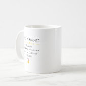 Grappige teammanager Functie Koffie Mok (Voorkant links)
