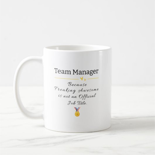Grappige teammanager Functie Koffie Mok (Links)