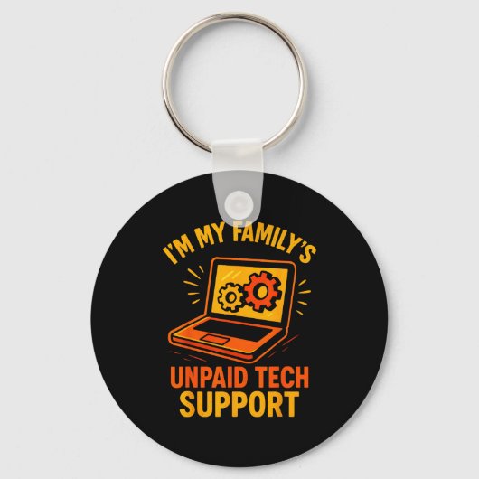 Grappige Tech Guy Suprt Computer Geek Nerd Enginee Sleutelhanger (Voorkant)