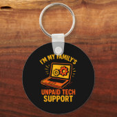Grappige Tech Guy Suprt Computer Geek Nerd Enginee Sleutelhanger (Voorkant)