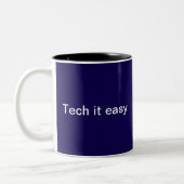 Grappige Tech Humor Computerprogrammeur Met Monogr Tweekleurige Koffiemok (Links)