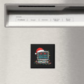 Grappige Tech Kerstmis Geek Ai Vakantie Humor Nerd Magneet (Insitu (Vaatwasser))