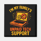 Grappige Tech Man Suprt Computer Freak Nerd Ingeni Magneet (Voorkant)