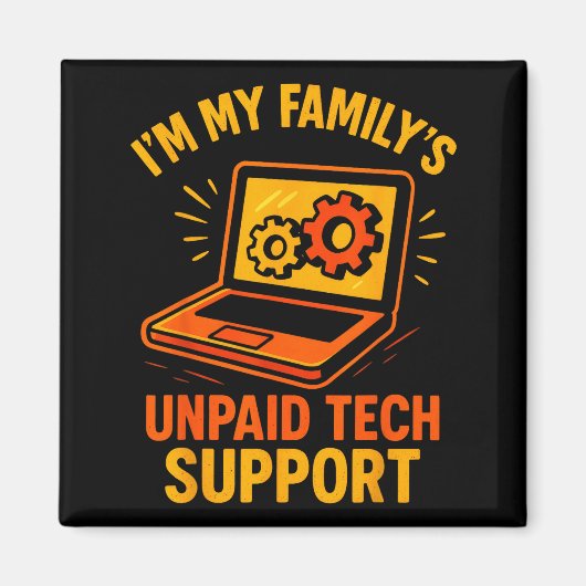 Grappige Tech Man Suprt Computer Freak Nerd Ingeni Magneet (Voorkant)
