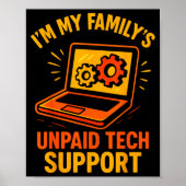 Grappige Tech Man Suprt Computer Geek Nerd Ingenie Poster (Voorkant)