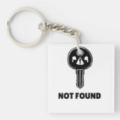 Grappige Tech Sleutelhanger - "404 Key Not Found" (voorkant)