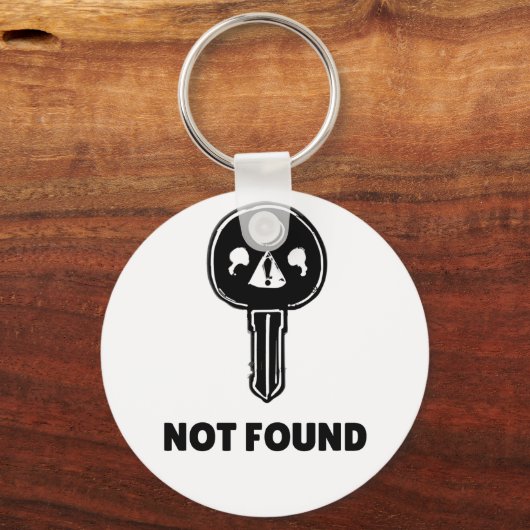 Grappige Tech Sleutelhanger - "404 Key Not Found" (Achterkant)